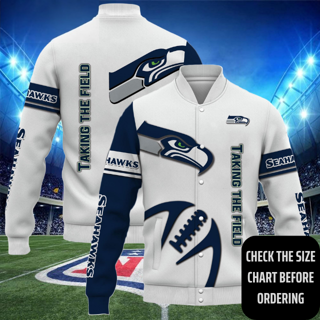 ELITE EDITION - NEW CUSTOMIZED NFL06 SSH SEATTLE SEAHAWKS SATIN VARSITY & BASEBALL JACKET