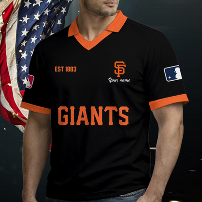 [FLASH SALE] NEW CUSTOMIZED MLB06 SFG SAN FRANCISCO GIANTS POLO SHIRT