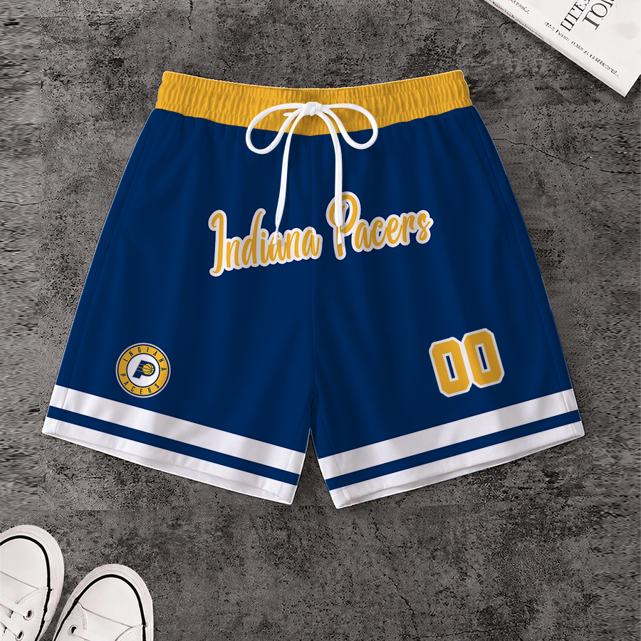 LIMITED EDITION - NEW CUSTOMIZED NBA06 IPA INDIANA PACERS SHORT PANTS