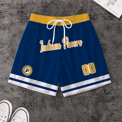 LIMITED EDITION - NEW CUSTOMIZED NBA06 IPA INDIANA PACERS SHORT PANTS