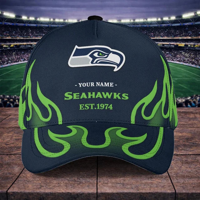 EXCLUSIVE EDITION - NEW CUSTOMIZED NFL06 SSH SEATTLE SEAHAWKS CLASSIC CAP