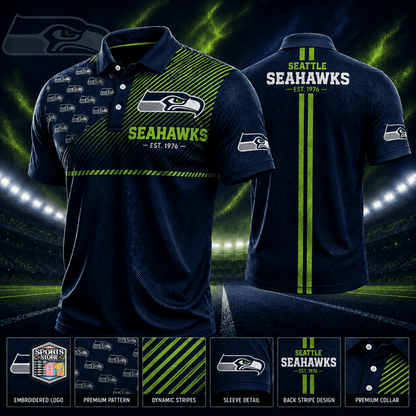 VIRAL EDITION - NEW CUSTOMIZED NFL06 SSH SEATTLE SEAHAWKS POLO SHIRT, ZIP POLO SHIRT & T-SHIRTS