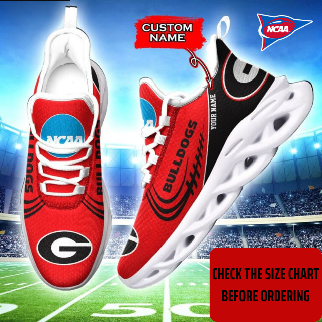 ELITE EDITION - NEW CUSTOMIZED NCAA FBS06 GEB GEORGIA BULLDOGS CLUNKY SNEAKERS