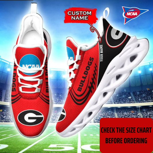 ELITE EDITION - NEW CUSTOMIZED NCAA FBS06 GEB GEORGIA BULLDOGS CLUNKY SNEAKERS