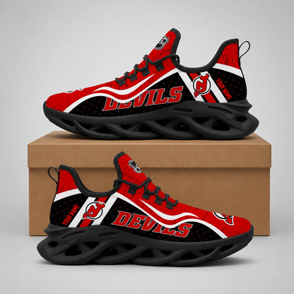 VIRAL EDITION - NEW CUSTOMIZED NHL06 NJD NEW JERSEY DEVILS CLUNKY SNEAKERS