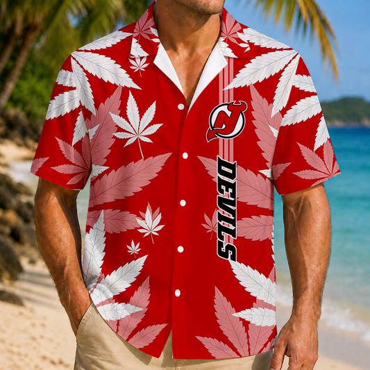 LIMITED EDITION - NEW CUSTOMIZED NHL06 NJD NEW JERSEY DEVILS UNISEX HAWAIIAN SHIRT