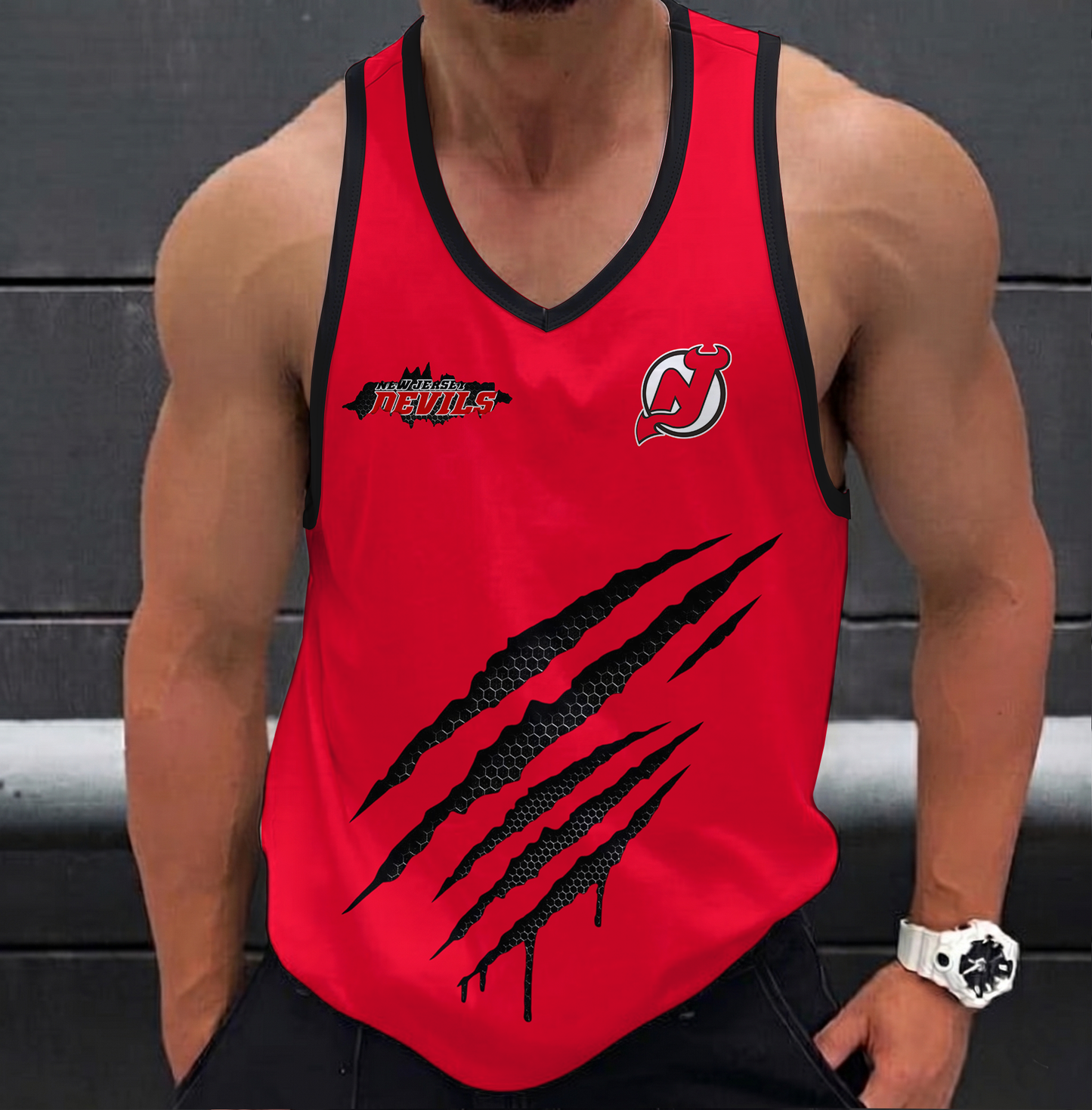 LIMITED EDITION - NEW CUSTOMIZED NHL06 NJD NEW JERSEY DEVILS UNISEX TANK TOP