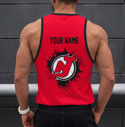 LIMITED EDITION - NEW CUSTOMIZED NHL06 NJD NEW JERSEY DEVILS UNISEX TANK TOP