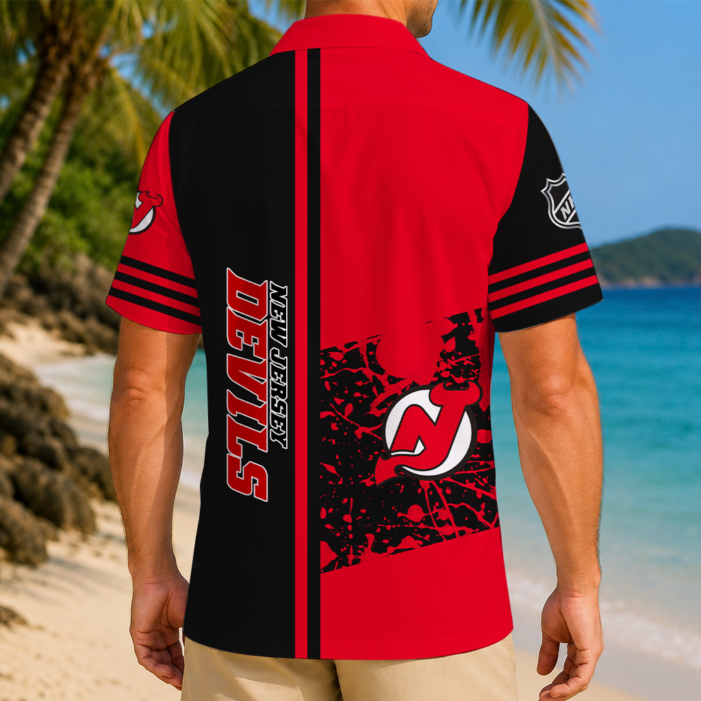 LIMITED EDITION - NEW CUSTOMIZED NHL06 NJD NEW JERSEY DEVILS UNISEX HAWAIIAN SHIRT