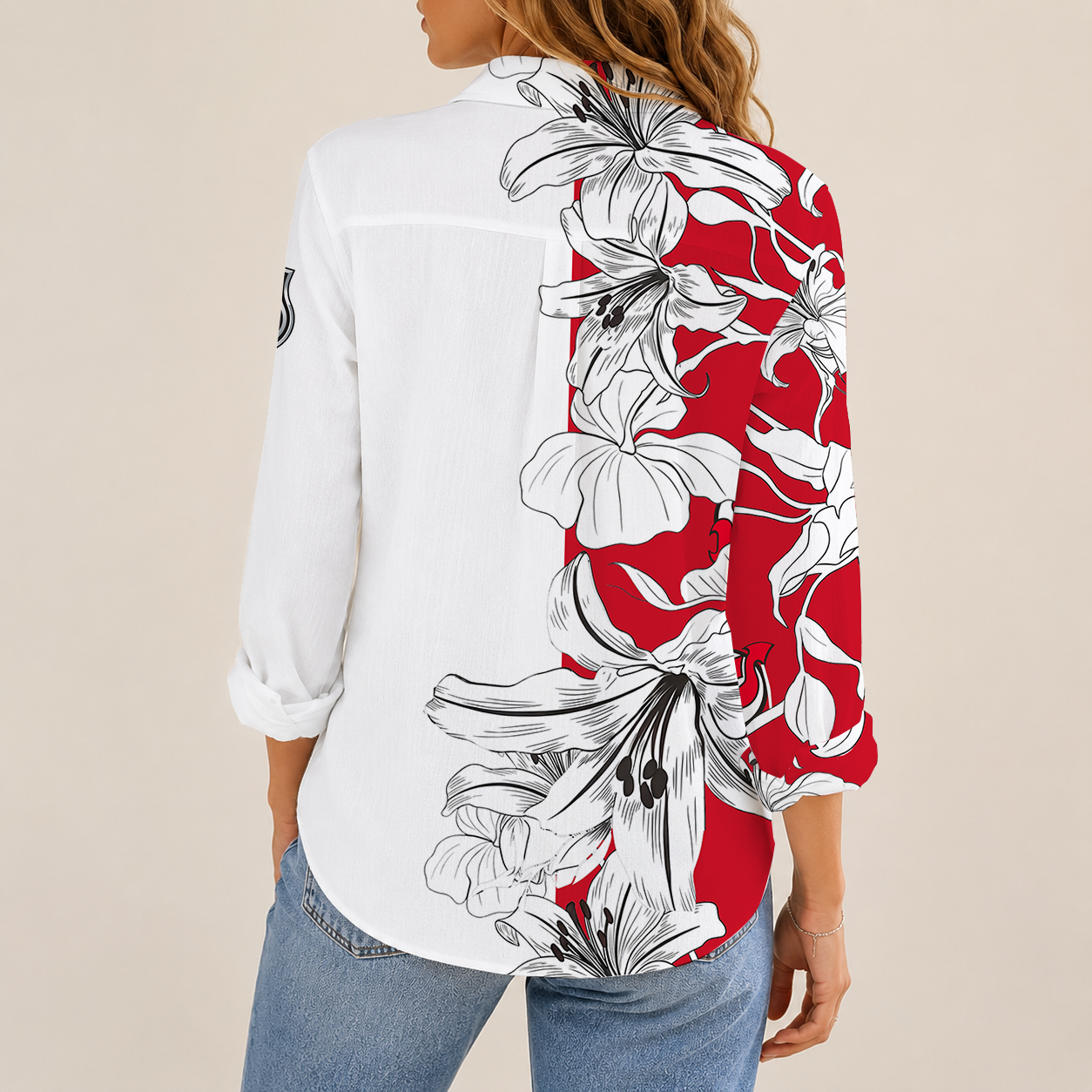 [SUPER SALE] NEW CUSTOMIZED NHL06 NJD NEW JERSEY DEVILS WOMEN CASUAL SHIRT