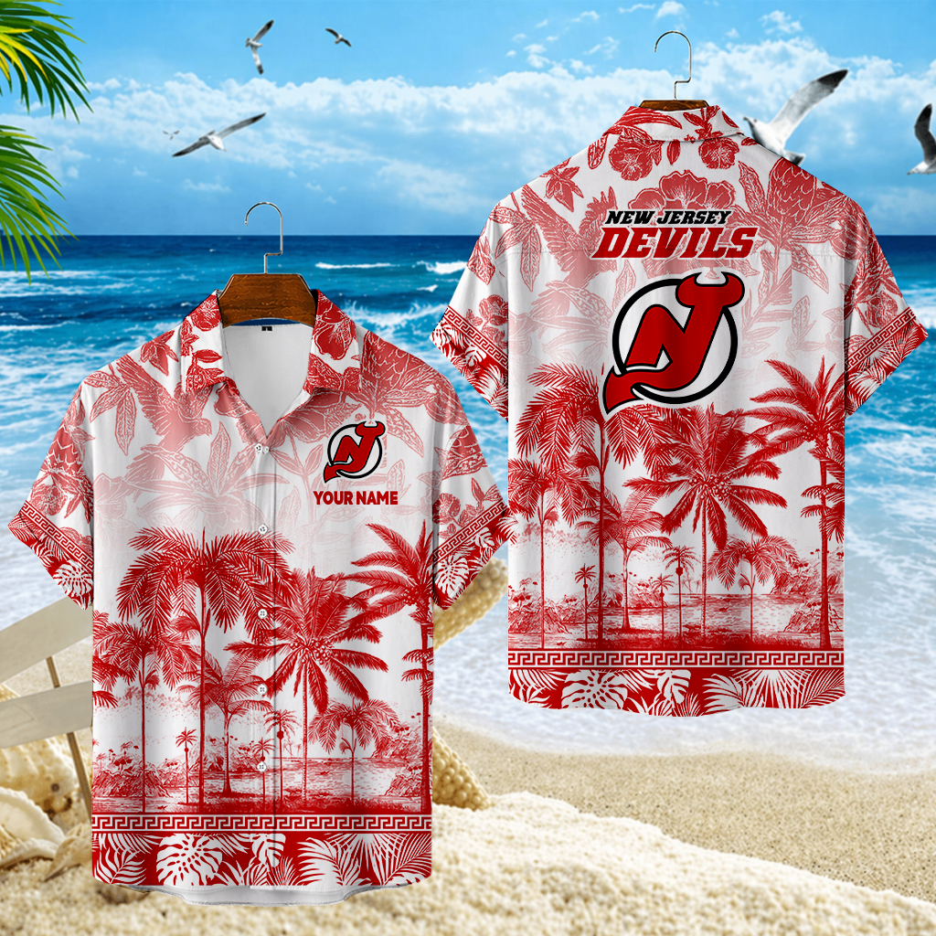 LIMITED EDITION - NEW CUSTOMIZED NHL06 NJD NEW JERSEY DEVILS UNISEX HAWAIIAN SHIRT