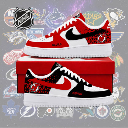 LIMITED EDITION - NEW CUSTOMIZED NHL06 NJD NEW JERSEY DEVILS AF1 SHOES