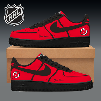 LIMITED EDITION - NEW CUSTOMIZED NHL06 NJD NEW JERSEY DEVILS AF1 SNEAKER