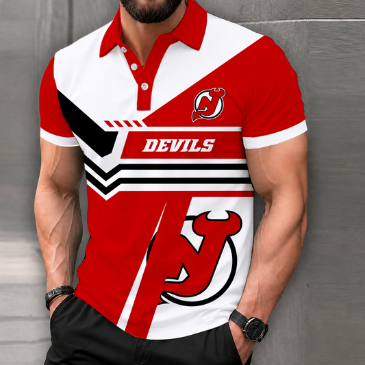 LIMITED EDITION - NEW CUSTOMIZED NHL06 NJD NEW JERSEY DEVILS POLO SHIRT, ZIP POLO SHIRT & T-SHIRTS