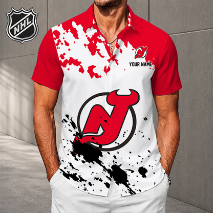 LIMITED EDITION - NEW CUSTOMIZED NHL06 NJD NEW JERSEY DEVILS UNISEX HAWAIIAN SHIRT
