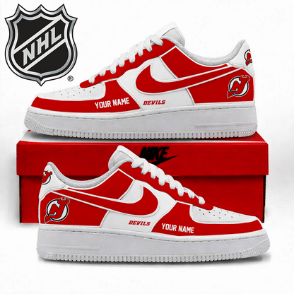 LIMITED EDITION - NEW CUSTOMIZED NHL06 NJD NEW JERSEY DEVILS AF1 SHOES