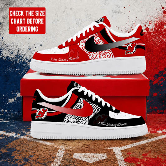 LIMITED EDITION - NEW CUSTOMIZED NHL06 NJD NEW JERSEY DEVILS AF1 SHOES