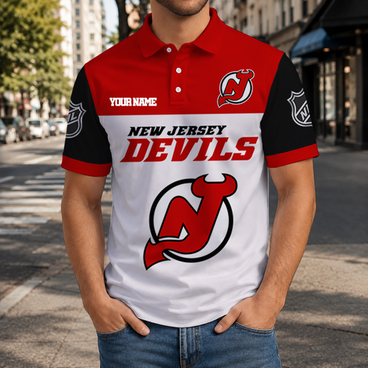 EXCLUSIVE EDITION - NEW CUSTOMIZED NHL06 NJD NEW JERSEY DEVILS T-SHIRT, POLO SHIRT, ZIP POLO SHIRT, SWEATSHIRT, HOODIE & ZIP HOODIE