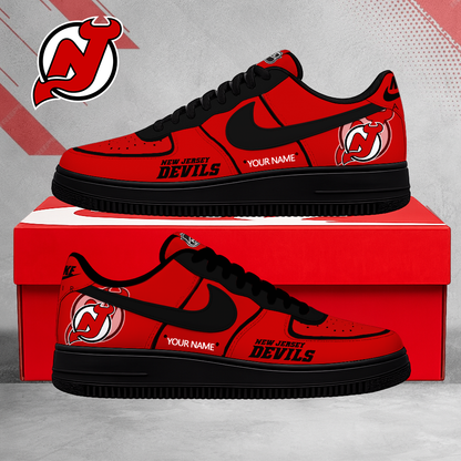 LIMITED EDITION - NEW CUSTOMIZED NHL06 NJD NEW JERSEY DEVILS AF1 SHOES