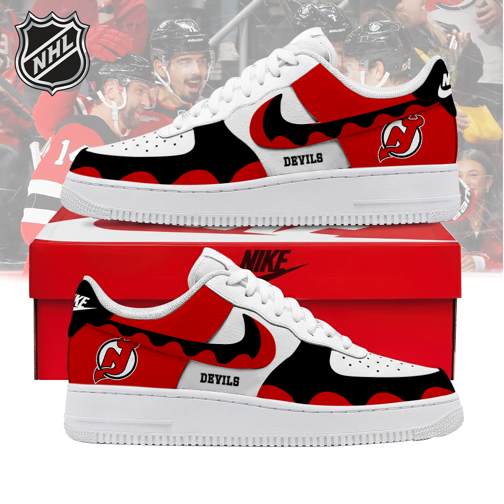 VIRAL EDITION - NEW CUSTOMIZED NHL06 NJD NEW JERSEY DEVILS AF1 SHOES
