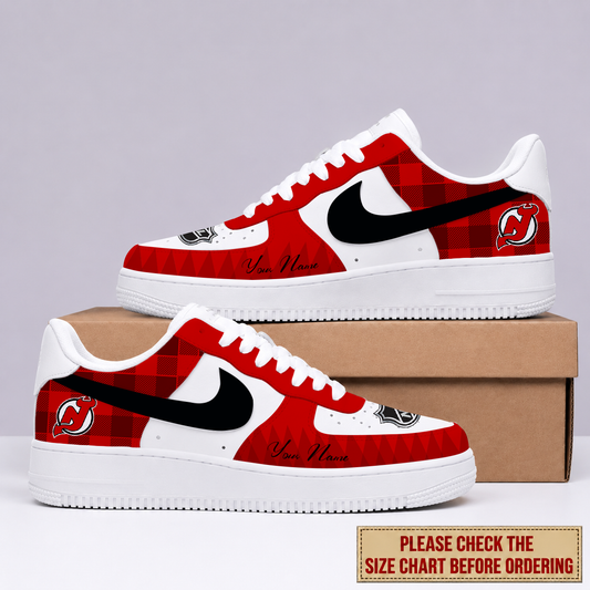 LIMITED EDITION - NEW CUSTOMIZED NHL06 NJD NEW JERSEY DEVILS AF1 SHOES