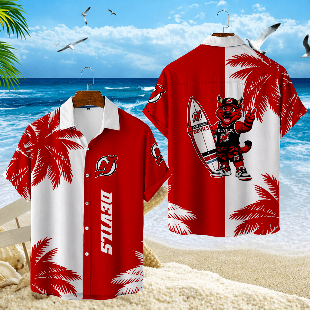 LIMITED EDITION - NEW CUSTOMIZED NHL06 NJD NEW JERSEY DEVILS UNISEX HAWAIIAN SHIRT