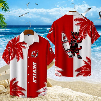 LIMITED EDITION - NEW CUSTOMIZED NHL06 NJD NEW JERSEY DEVILS UNISEX HAWAIIAN SHIRT