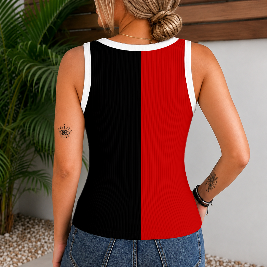 [SUPER SALE] NEW CUSTOMIZED NHL06 NJD NEW JERSEY DEVILS WOMEN'S V-NECK TANK TOP
