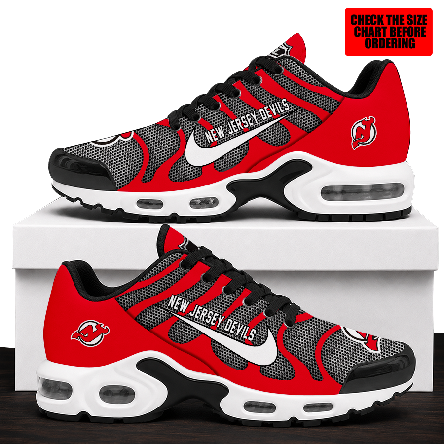 [SUPER SALE] NEW CUSTOMIZED NHL06 NJD NEW JERSEY DEVILS AIR MAX PLUS SNEAKERS