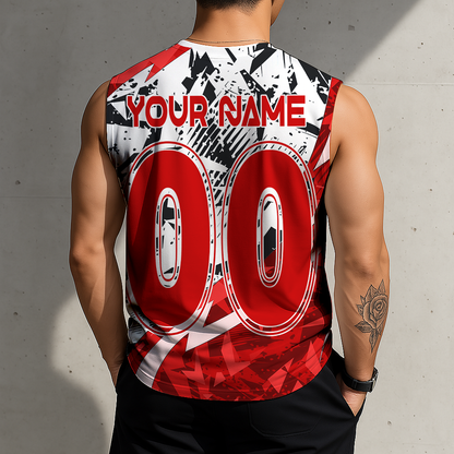 LIMITED EDITION - NEW CUSTOMIZED NHL06 NJD NEW JERSEY DEVILS TANK TOP & GYM SHIRT