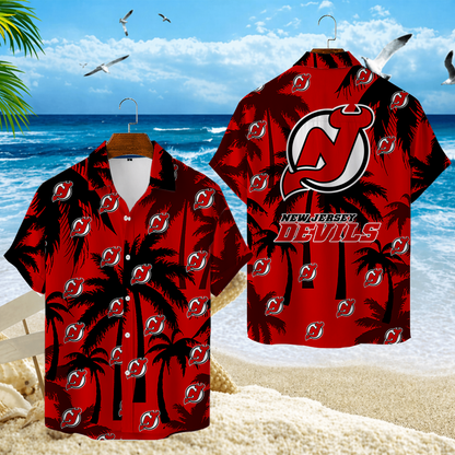 LIMITED EDITION - NEW CUSTOMIZED NHL06 NJD NEW JERSEY DEVILS UNISEX HAWAIIAN SHIRT