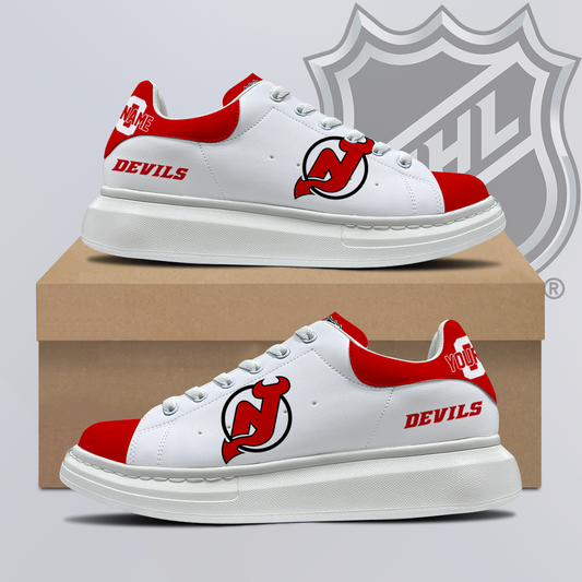 [SUPER SALE] NEW CUSTOMIZED NHL06 NJD NEW JERSEY DEVILS MCQUEEN SHOES