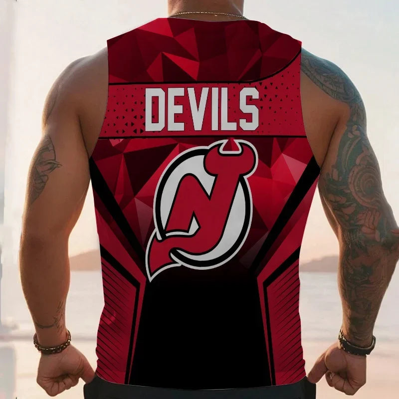 [SUPER SALE] NEW CUSTOMIZED NHL06 NJD NEW JERSEY DEVILS UNISEX TANK TOP