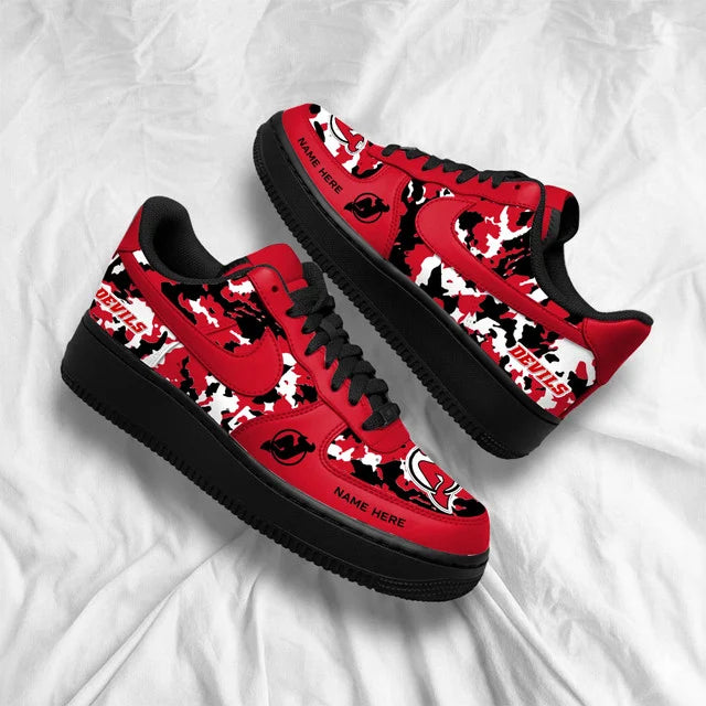 [SUPER SALE] NEW CUSTOMIZED NHL06 NJD NEW JERSEY DEVILS AF1 SHOES