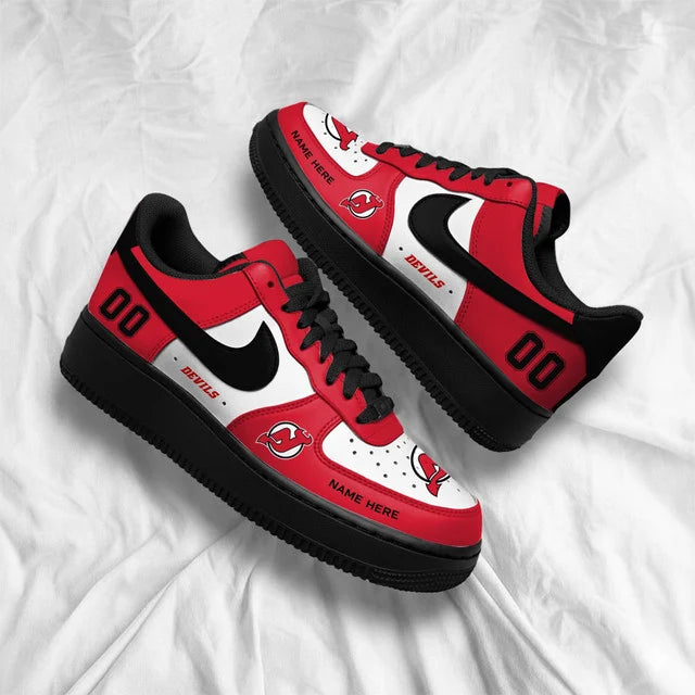 [SUPER SALE] NEW CUSTOMIZED NHL06 NJD NEW JERSEY DEVILS AF1 SHOES