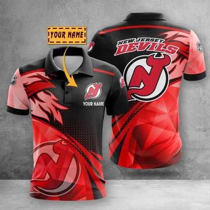LIMITED EDITION - NEW CUSTOMIZED NHL06 NJD NEW JERSEY DEVILS POLO SHIRT, ZIP POLO SHIRT & T-SHIRTS