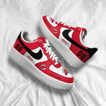 [SUPER SALE] NEW CUSTOMIZED NHL06 NJD NEW JERSEY DEVILS AF1 SHOES