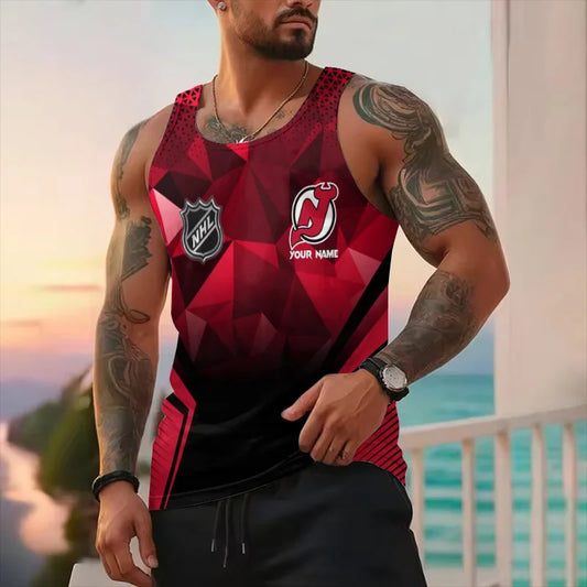 [SUPER SALE] NEW CUSTOMIZED NHL06 NJD NEW JERSEY DEVILS UNISEX TANK TOP