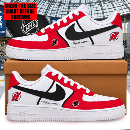 LIMITED EDITION - NEW CUSTOMIZED NHL06 NJD NEW JERSEY DEVILS AF1 SHOES