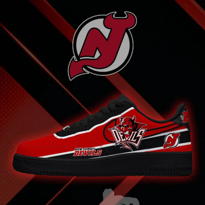 LIMITED EDITION - NEW CUSTOMIZED NHL06 NJD NEW JERSEY DEVILS AF1 SHOES