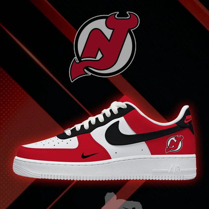 LIMITED EDITION - NEW CUSTOMIZED NHL06 NJD NEW JERSEY DEVILS AF1 SHOES