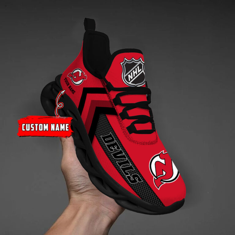 [SUPER SALE ] NEW CUSTOMIZED NHL06 NJD NEW JERSEY DEVILS MAX SOUL SHOES