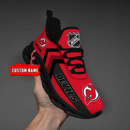 [SUPER SALE ] NEW CUSTOMIZED NHL06 NJD NEW JERSEY DEVILS MAX SOUL SHOES
