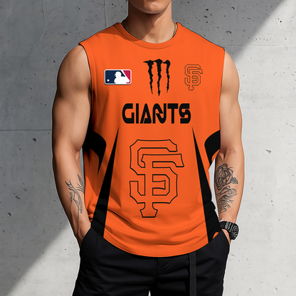 LIMITED EDITION - NEW CUSTOMIZED MLB06 SFG SAN FRANCISCO GIANTS MEN'S GYM SHIRT