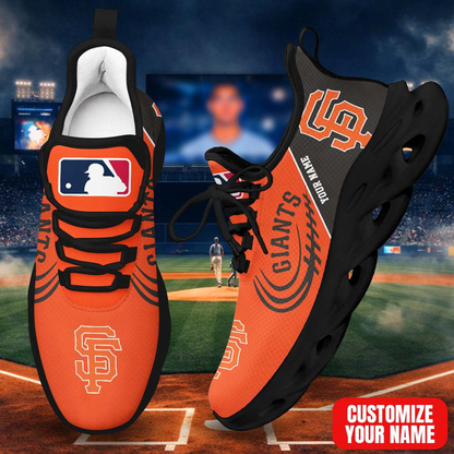 LIMITED EDITION - NEW CUSTOMIZED MLB06 SFG SAN FRANCISCO GIANTS PREMIUM CLUNKY SNEAKERS