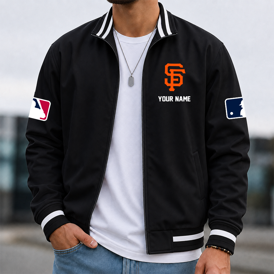 [FLASH SALE] NEW CUSTOMIZED MLB06 SFG SAN FRANCISCO GIANTS MULTICOLOR MEN'S CASUAL JACKET