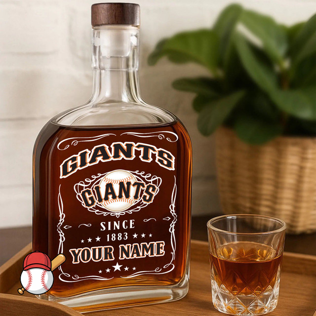 LIMITED EDITION - NEW CUSTOMIZED MLB06 SFG SAN FRANCISCO GIANTS LUXURY WHISKEY BOTTLE 450ML