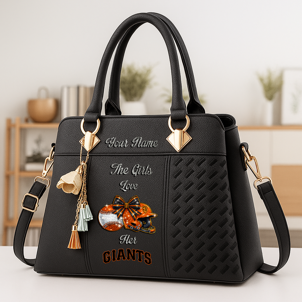 LIMITED EDITION - NEW CUSTOMIZED MLB06 SFG SAN FRANCISCO GIANTS ZIP HANDBAG MULTICOLOR