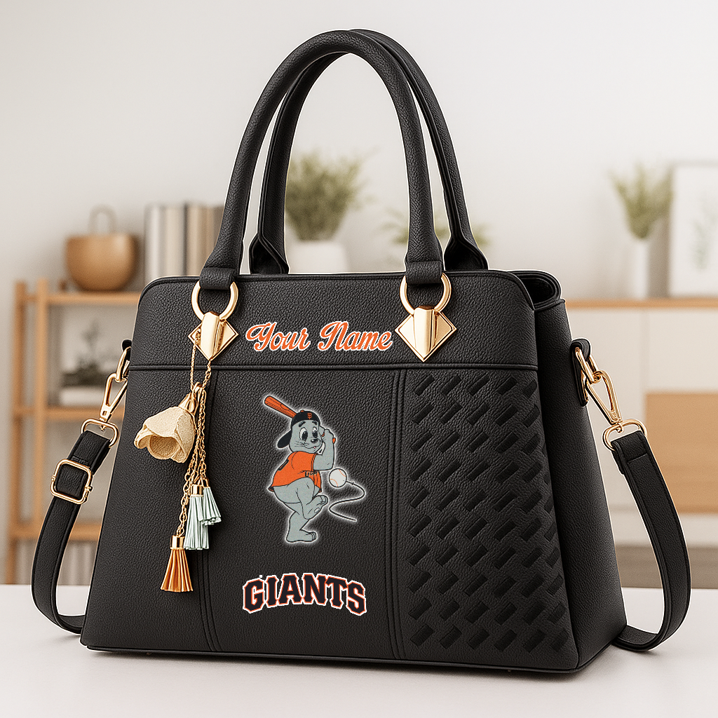 LIMITED EDITION - NEW CUSTOMIZED MLB06 SFG SAN FRANCISCO GIANTS ZIP HANDBAG MULTICOLOR