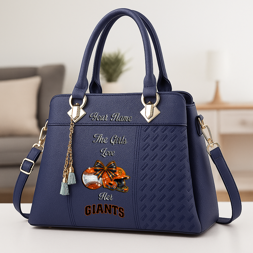 LIMITED EDITION - NEW CUSTOMIZED MLB06 SFG SAN FRANCISCO GIANTS ZIP HANDBAG MULTICOLOR